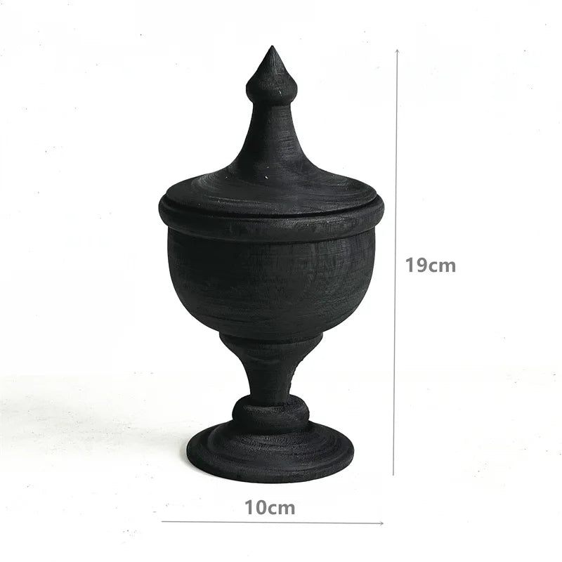 Wooden Sculptures Modern Sculpture Elegant Aesthetic Creative Ornaments Miniature Luxury Table Accessories Home Decorations